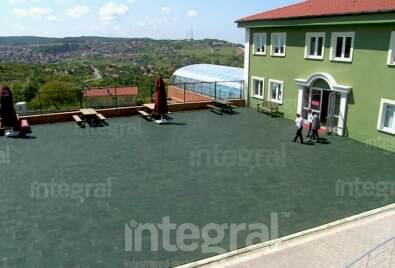 Okul Terası Kauçuk Zemin Uygulaması